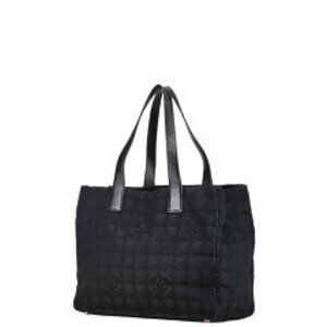 Chanel Travel Black Mark Line Leather Coco Bag Tote
